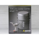 Походная газовая горелка SOTO Amicus с набором посуды SOTO Cooker Combo