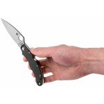 Складной нож Spyderco, серия Caly / Calypso 3.5, Black Carbon Fiber Handle, Laminate ZDP-189 / 420J2, Plain
