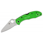 Складной нож Spyderco, серия Salt 2, Green FRN Handles, LC200N, Plain