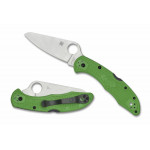 Складной нож Spyderco, серия Salt 2, Green FRN Handles, LC200N, Plain