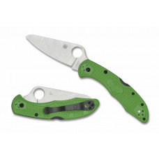 Складной нож Spyderco, серия Salt 2, Green FRN Handles, LC200N, Plain