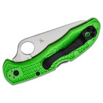 Складной нож Spyderco, серия Salt 2, Green FRN Handles, LC200N, Plain