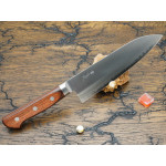 Кухонный нож Sanetu Aogami Super Santoku 180mm, Brown