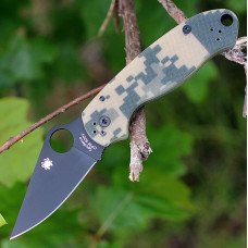 Складной нож Spyderco Para 3, G-10 Handle Digital Camo, CPM-S30V, Black Blade, Plain
