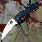 Складной нож Spyderco Endura 4, Wharncliffe, VG10 Satin Plain Blade, Black FRN Handle