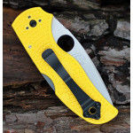 Складной нож Spyderco Native 5, Yellow FRN Handle, LC200N, Full Serrated
