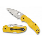 Складной нож Spyderco Native 5, Yellow FRN Handle, LC200N, Full Serrated
