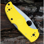 Складной нож Spyderco Native 5, Yellow FRN Handle, LC200N, Full Serrated