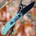 Складной нож Ontario RAT II, D2, Green, черное лезвие
