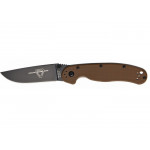 Складной нож Ontario RAT II Coyote Brown, черное лезвие