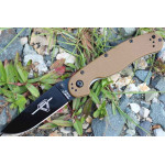 Складной нож Ontario RAT II Coyote Brown, черное лезвие