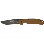 Складной нож Ontario RAT I Coyote Brown, черное лезвие