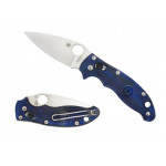 Складной нож Spyderco Manix 2, Blue FRN Handle, CTS-BD1, Plain