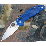 Складной нож Spyderco Manix 2, Blue FRN Handle, CTS-BD1, Plain