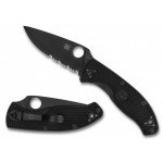 Складной нож Spyderco Tenacious, Black FRN Handle, Black Blade, Part Serrated