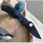 Складной нож Spyderco Tenacious, Black FRN Handle, Black Blade, Part Serrated