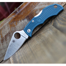 Складной нож Spyderco Ladybug 3, Blue FRN Handles, K390 Steel, Plain