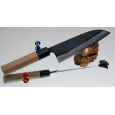 Нож кухонный Shigefusa Santoku 165мм (Kurouchi), кованая сталь, ручная работа