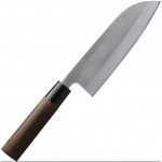 Кухонный нож Gihei-hamono Aogami#2 в нержавеющих обкладках Santoku 165mm