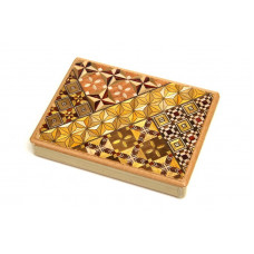 Японская коробка с секретом (Karakuri Magic Box) Yosegi 127x90X12мм, 4 шага до открытия