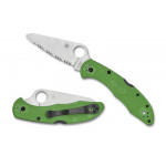 Складной нож Spyderco Salt 2, Green FRN Handle, LC200N, Serrated