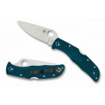 Складной нож Spyderco Endela, Flat Ground, K390 Satin Plain Blade, Blue FRN Handle