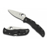 Складной нож Spyderco Endela, Flat Ground, VG10 Satin Plain Blade, Black FRN Handle