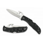 Складной нож Spyderco Endela, VG10 Satin Plain Blade, Black FRN Handle, Wave