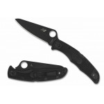 Складной нож Spyderco Pacific Salt, Black FRN Handle, H1 Steel, Black Blade, Plain