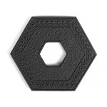 Чугунная подставка IWACHU под чайник 9,5х11см. (шестиугольник, черный)