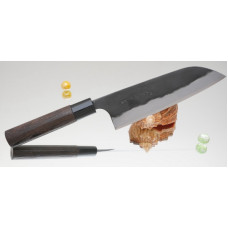 Кухонный нож Kajibee Aogami Damascus Kurouchi Santoku 165mm